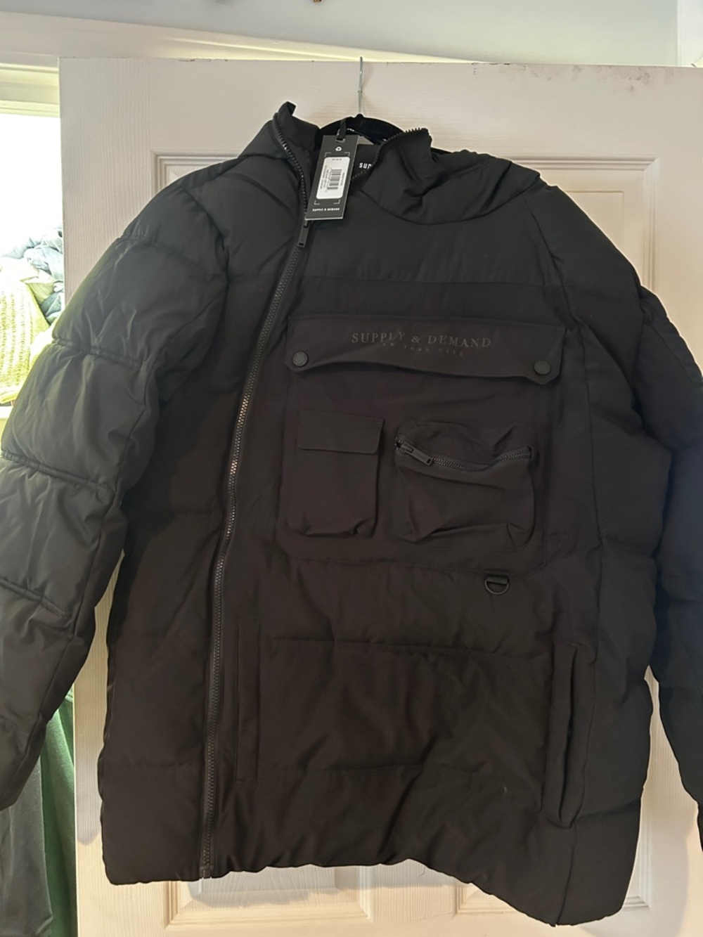 Men's Black SUPPLY & DEMAND Insulated Puffer Jacket